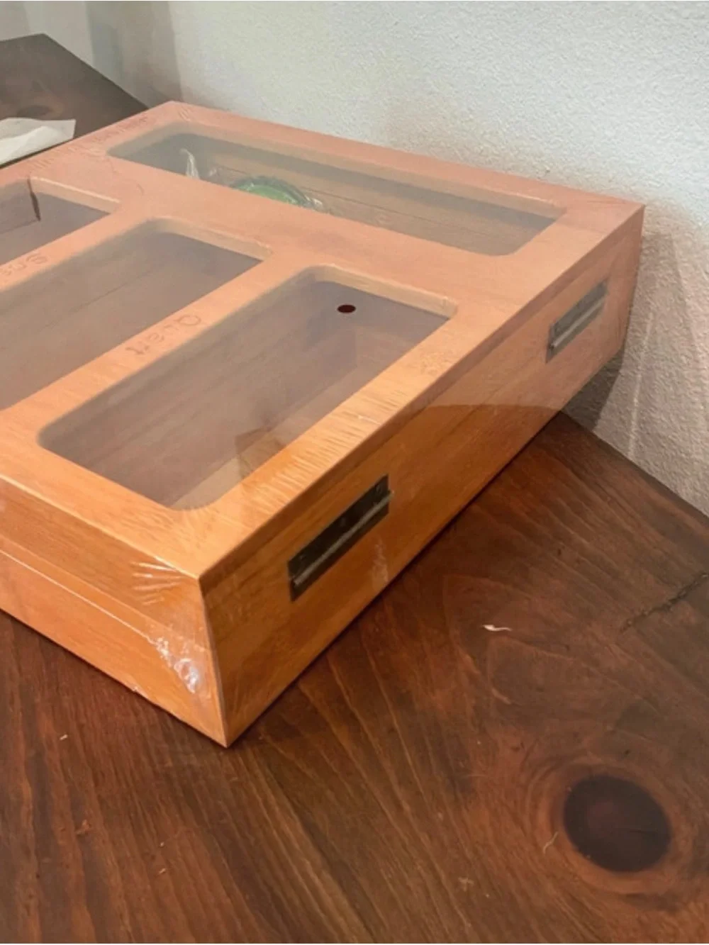 New Bamboo Ziploc Storage Organizer - Natural Wood
